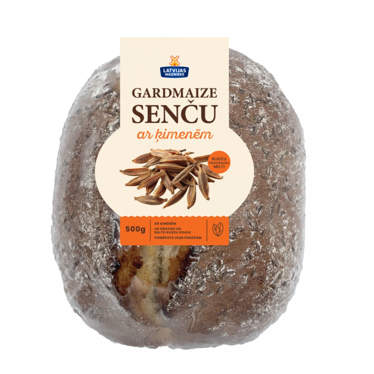 Bread Senču with cumin, Gardmaize, 500g (expires soon)