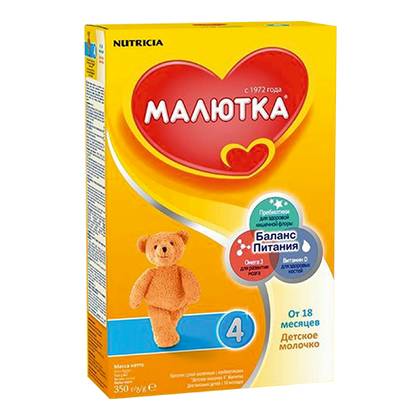 მალიუტკა - რძე 4 /18თვ+/ 350გრ 5568/0663