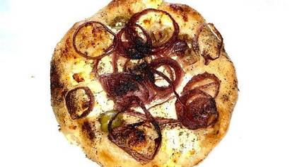 Focaccia with Feta, Onions, and Olives