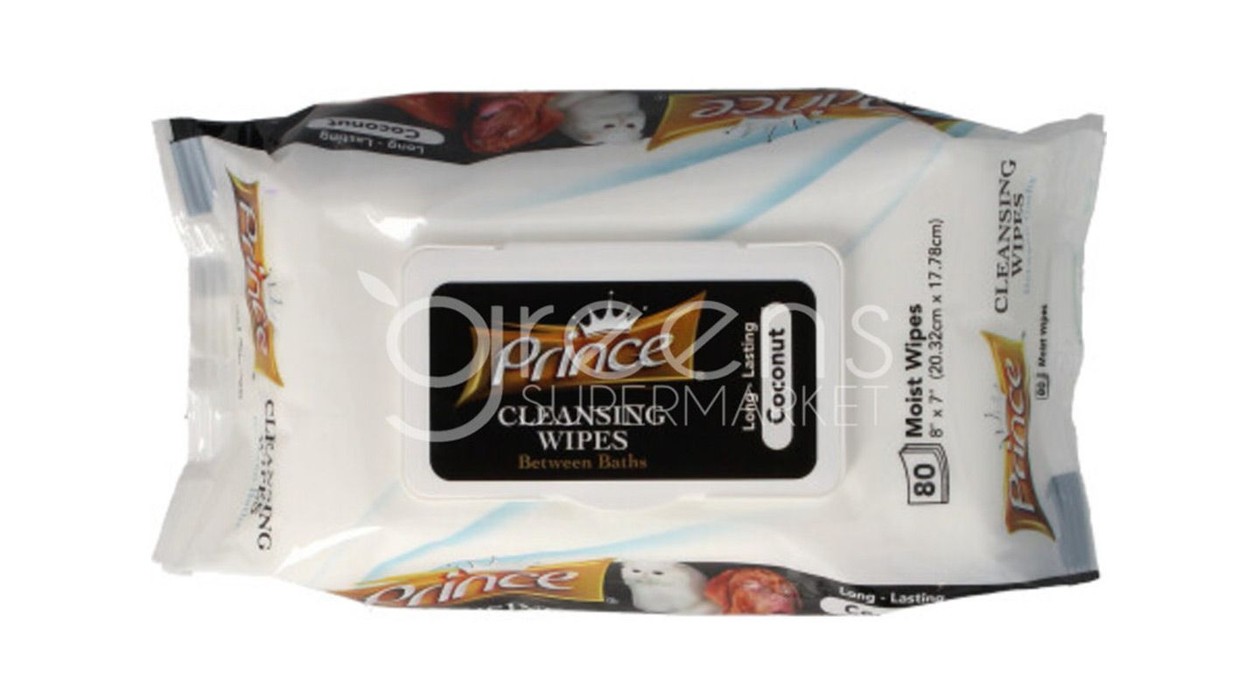 PRINCE COCONUT CLEANING WIPES 80PCS