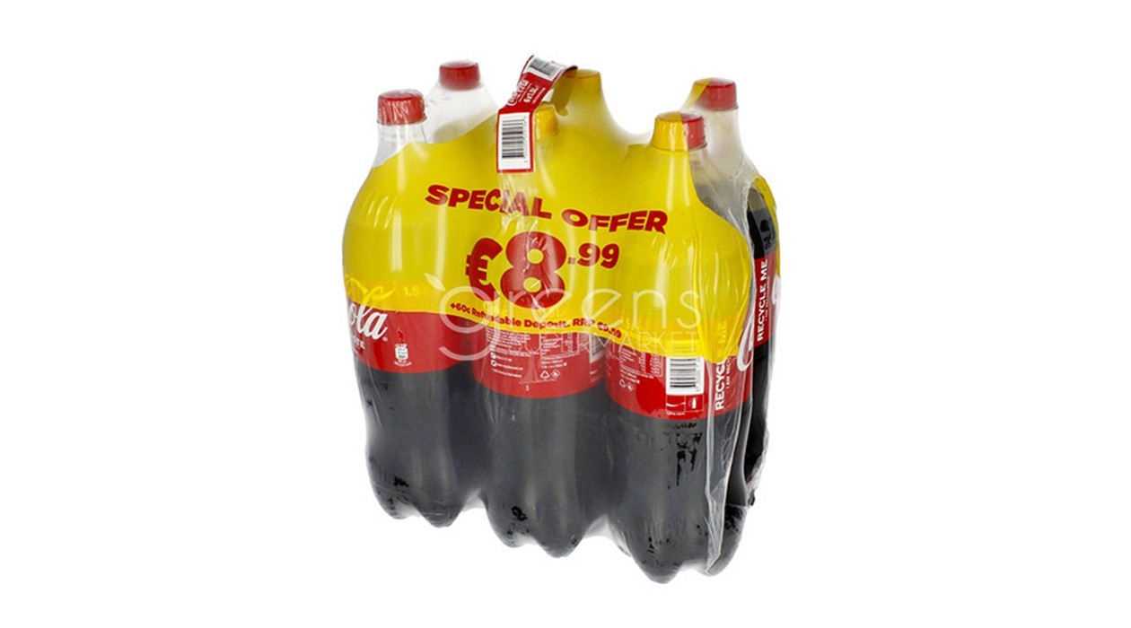 COCA COLA PET 6X1.5L ONLY €8.99