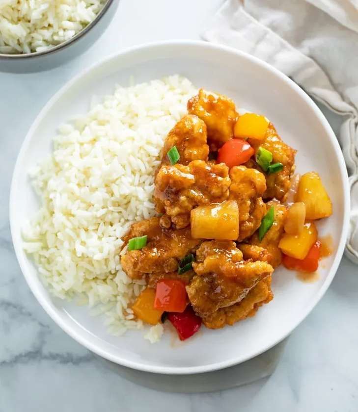 Plain Rice with Vegetable Sauce
