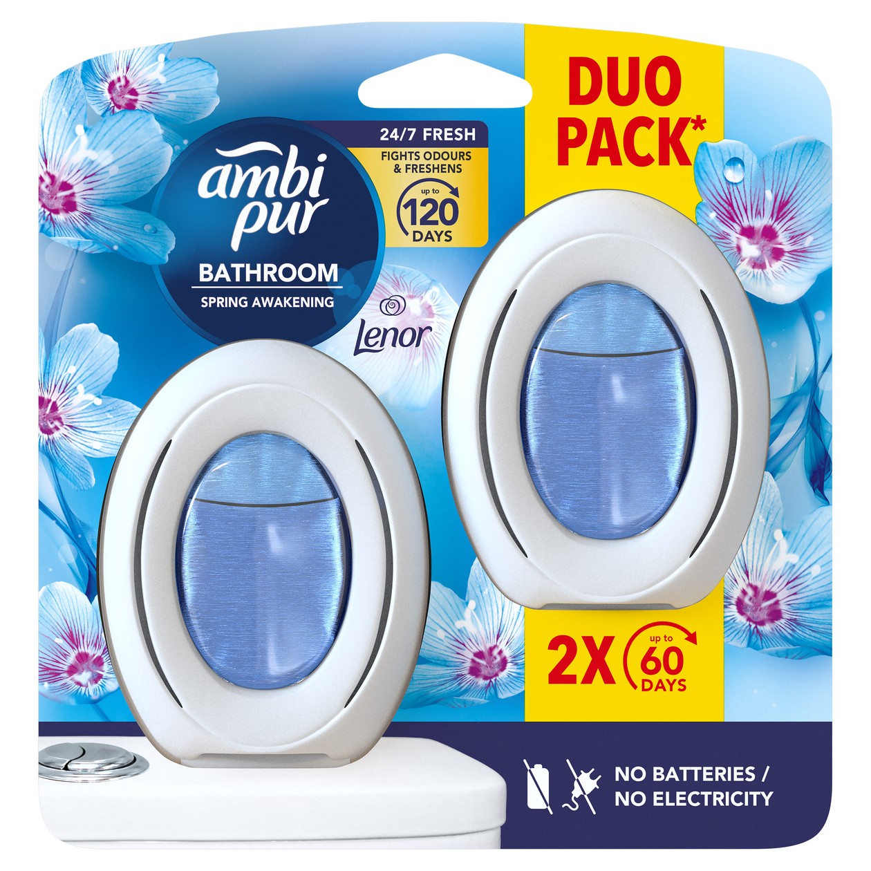 Bath aromatizer Spring Awakening, Duo Pack, Ambi Pur, 15ml
