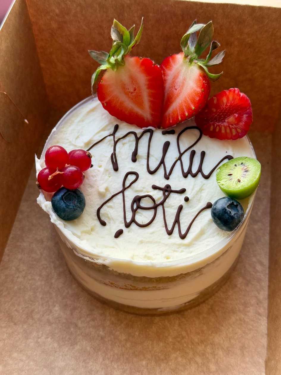 Mini Passion Fruit and Raspberry Celebration Cake