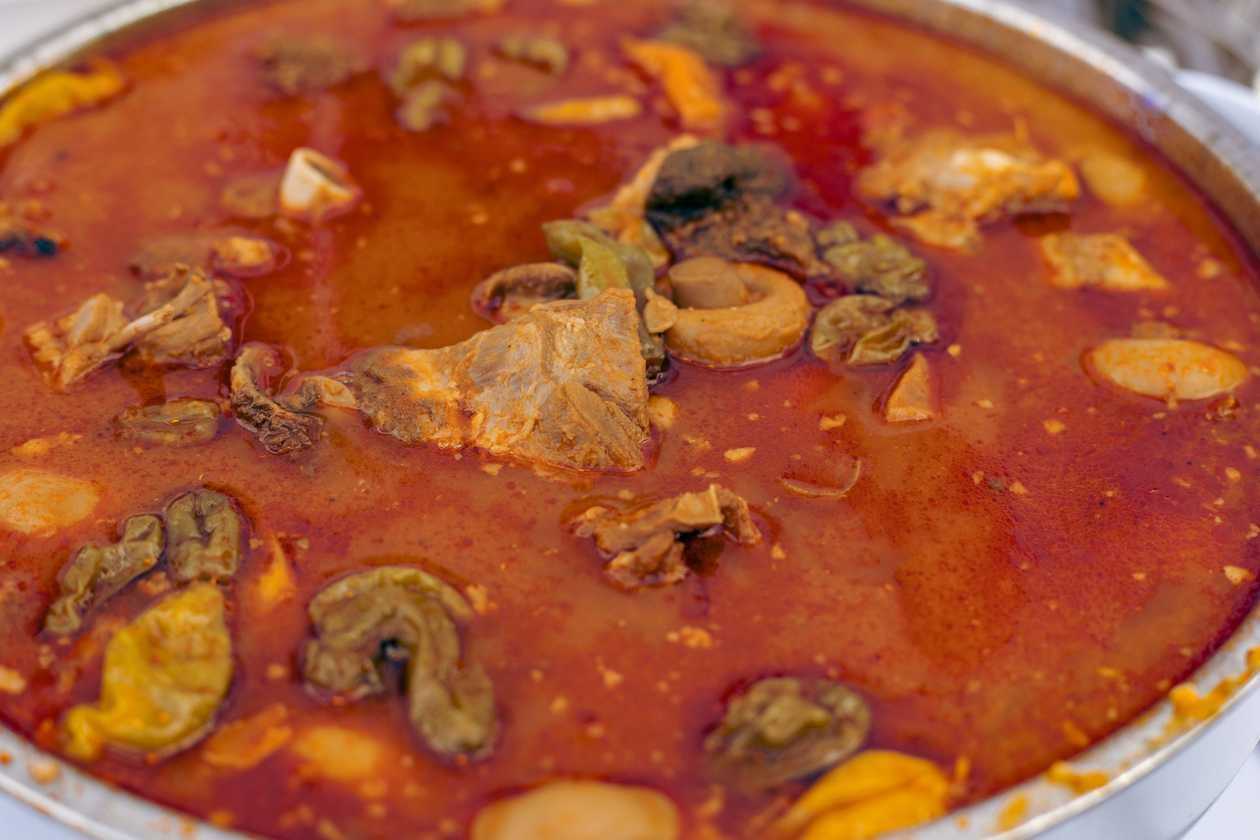 Goat Light Soup with Plain Rice