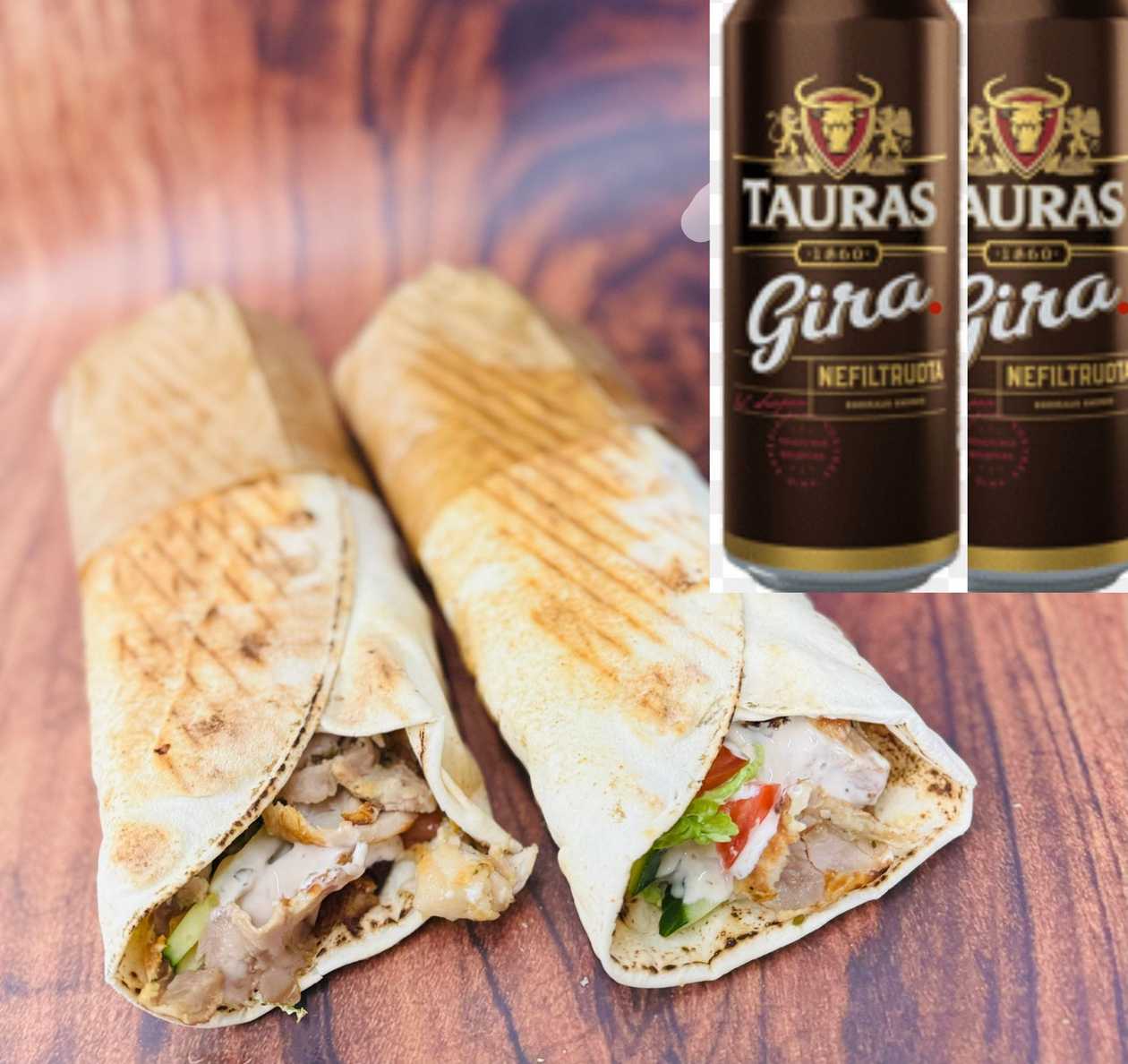 2 large classic kebabs + 2 free kvass (0.5L)