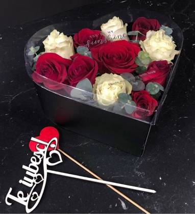 Heart Arrangement with 11 Roses