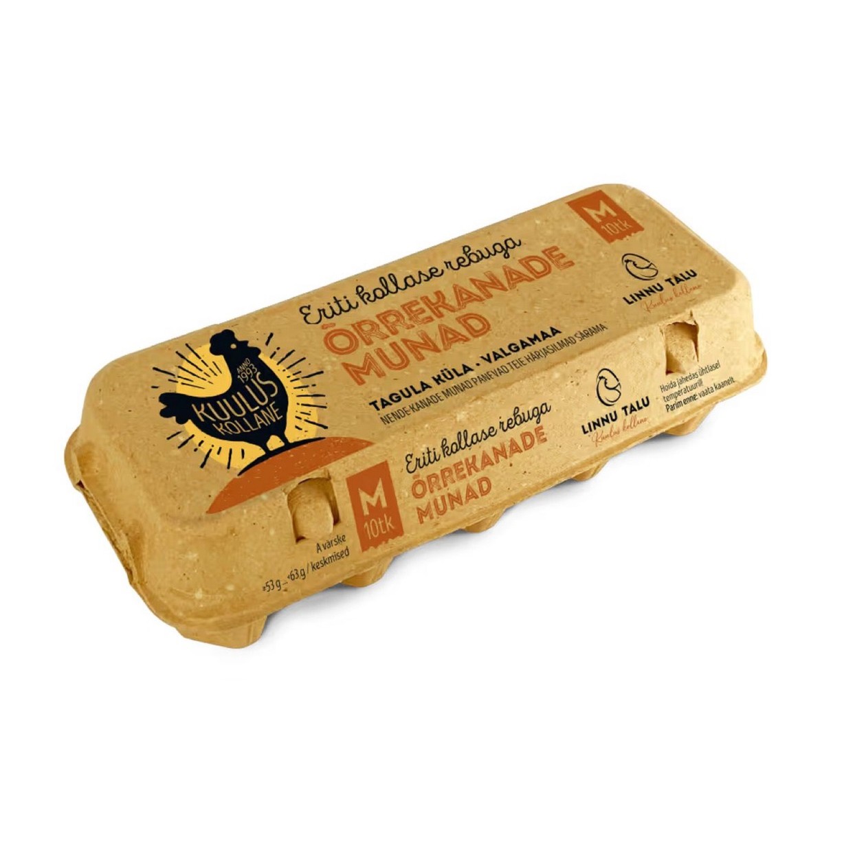 Linnu Talu, Barn-Laid Chicken Eggs M, 10pcs (expires soon)