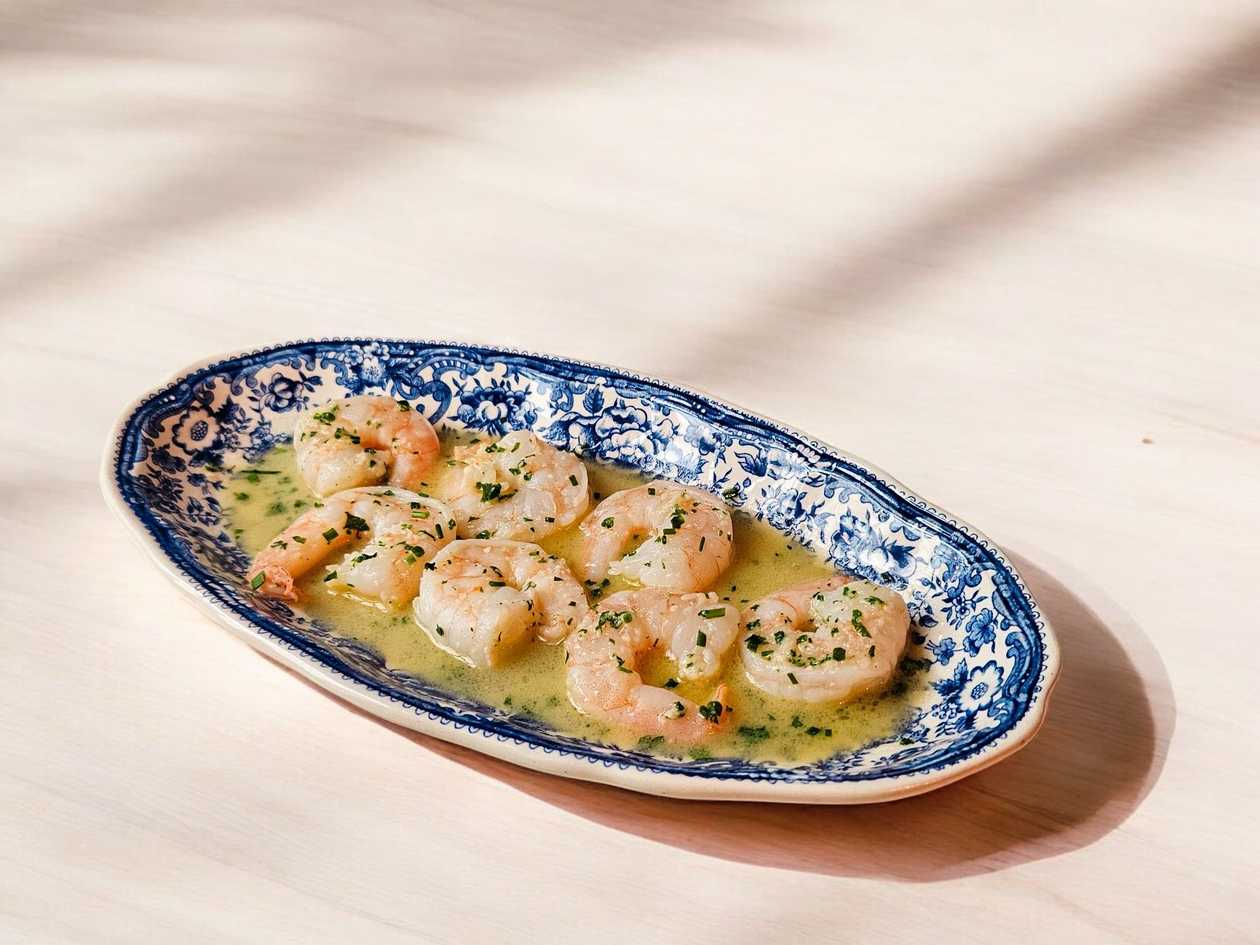 Prawns in White Wine Sauce