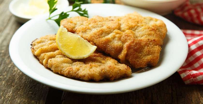 Crispy chicken with rice