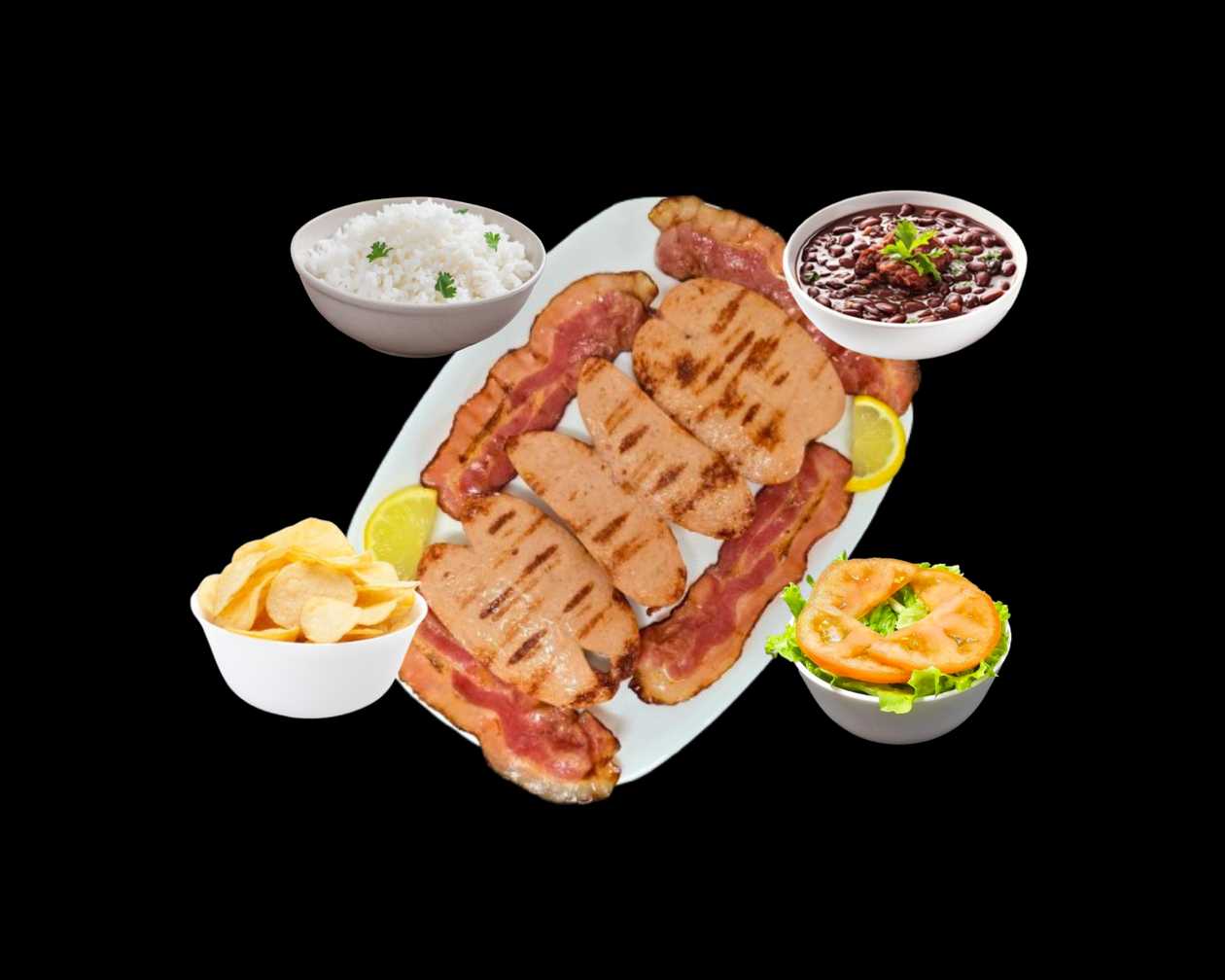 6 salsichas de frango com ou sem bacon assadas na brasa