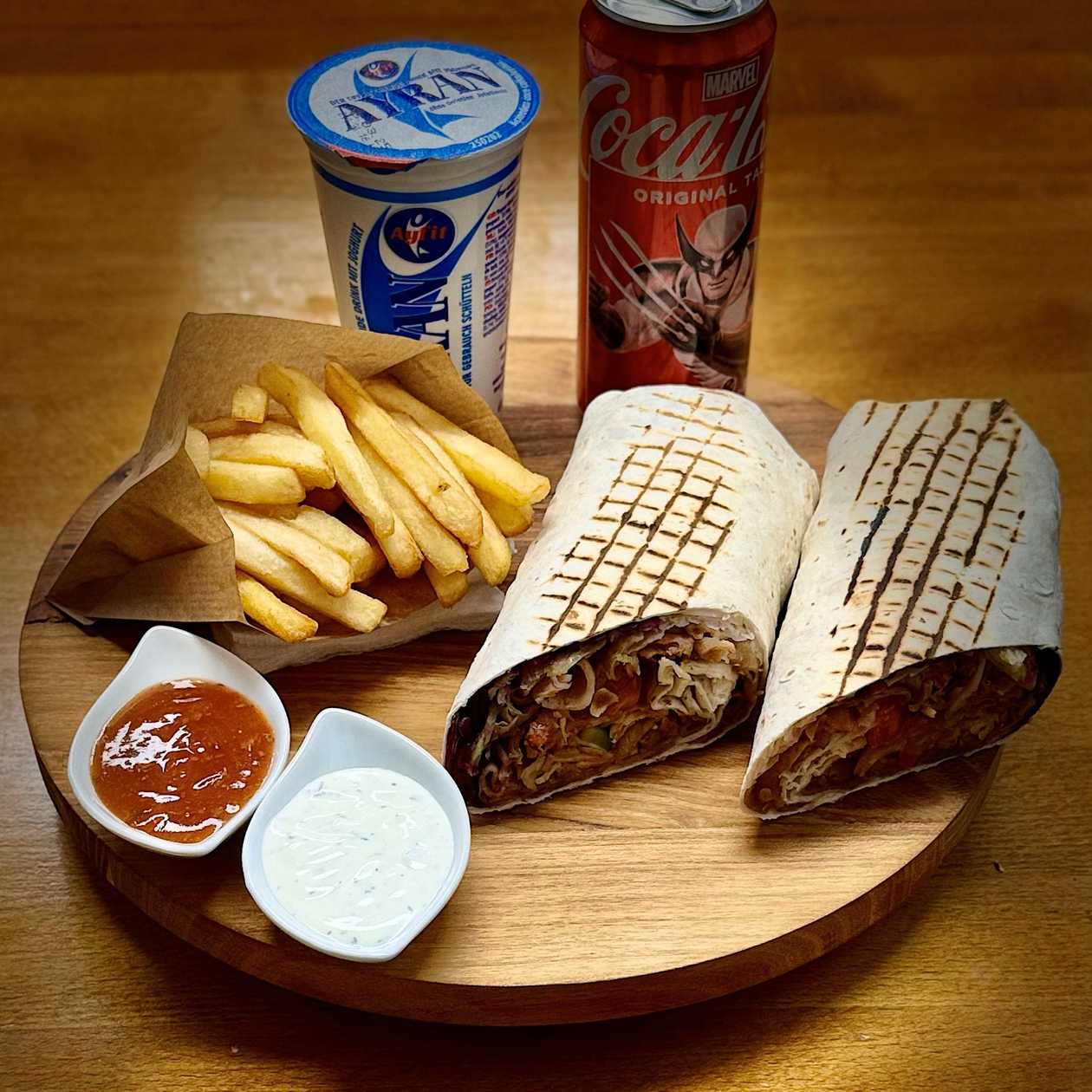 DÜRÜM (WRAP) KEBAB + FRIES + DRINK