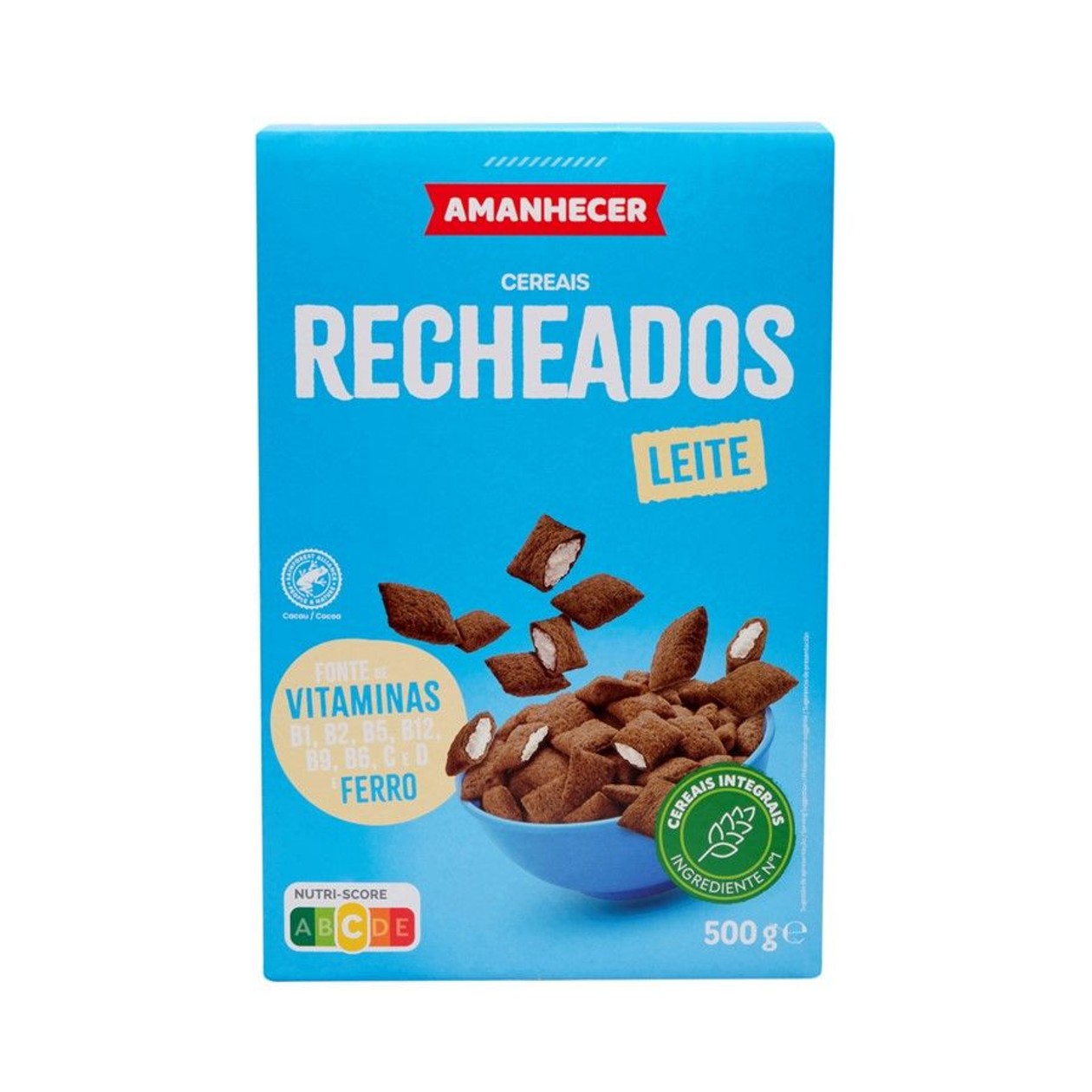 Cereais Amanhecer Recheados De Leite 500 g