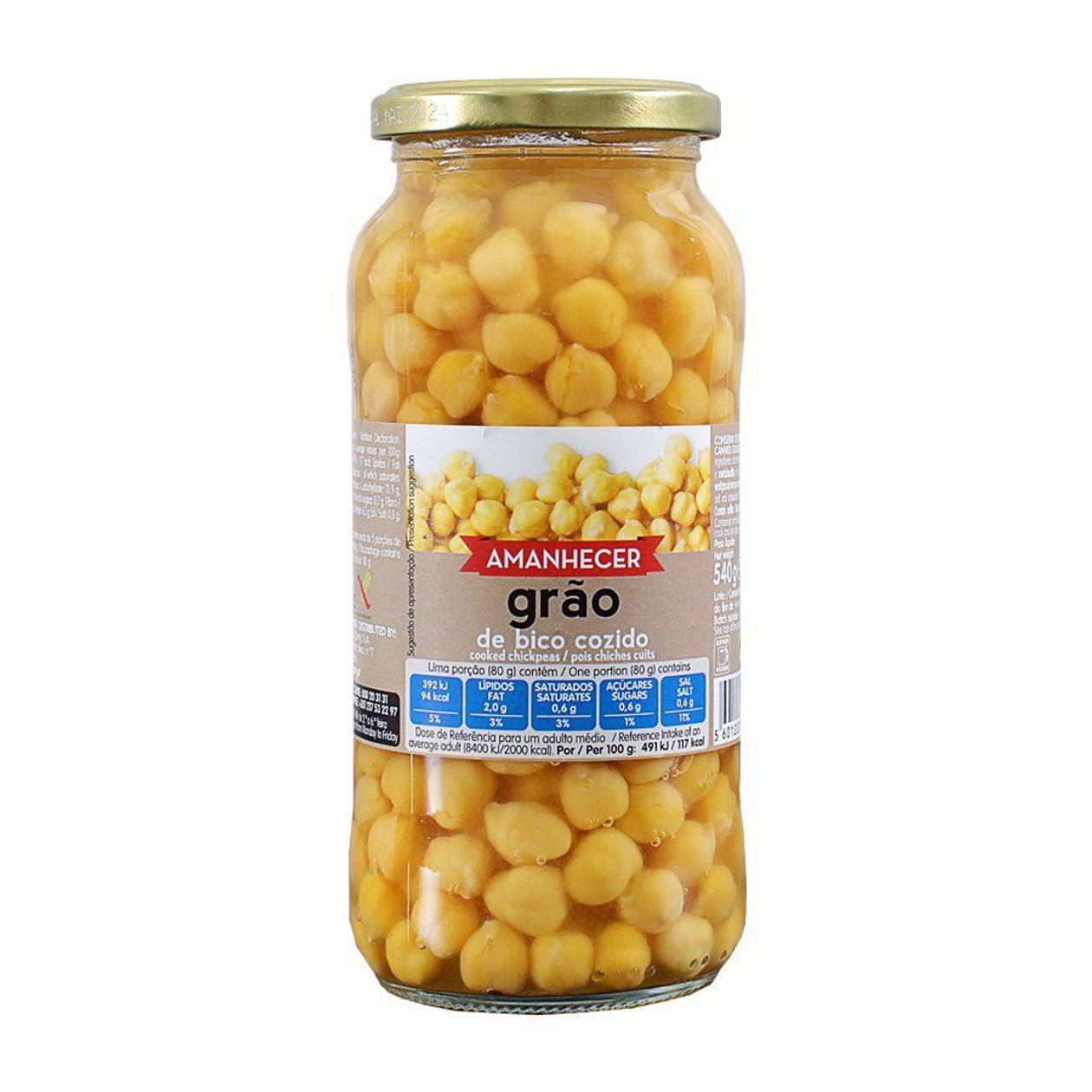 Grão De Bico Amanhecer Frasco 540 g