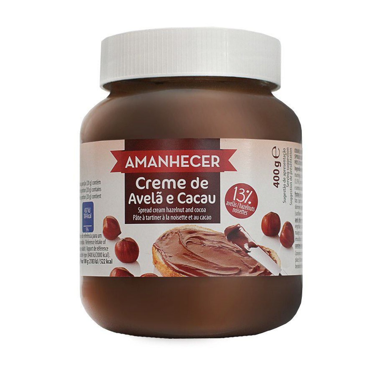 Creme De Chocolate E Avelãs Amanhecer 400 g