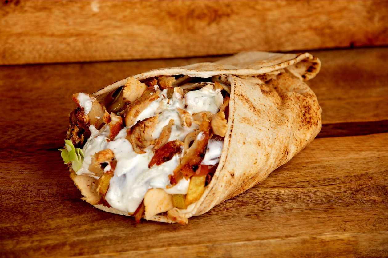Shawarma on a flatbread