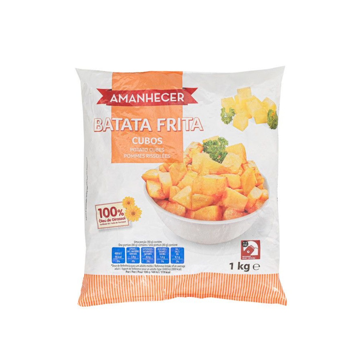 Batata Cubos Amanhecer Congelada 1 kg
