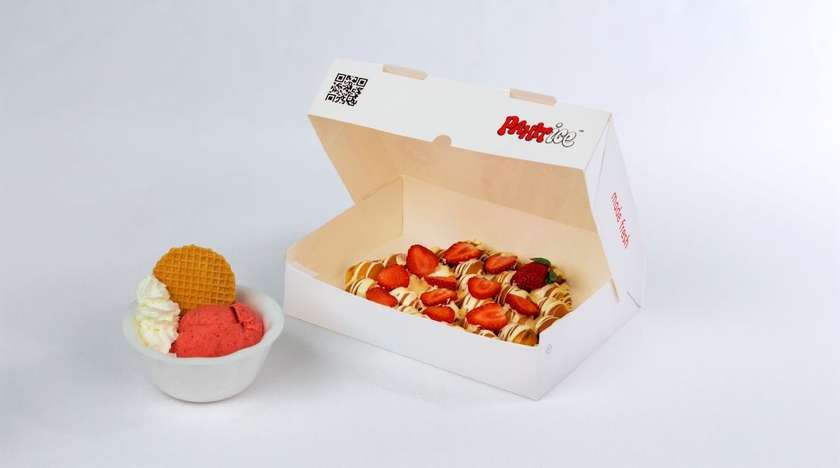 Strawberry and Cream Waffle