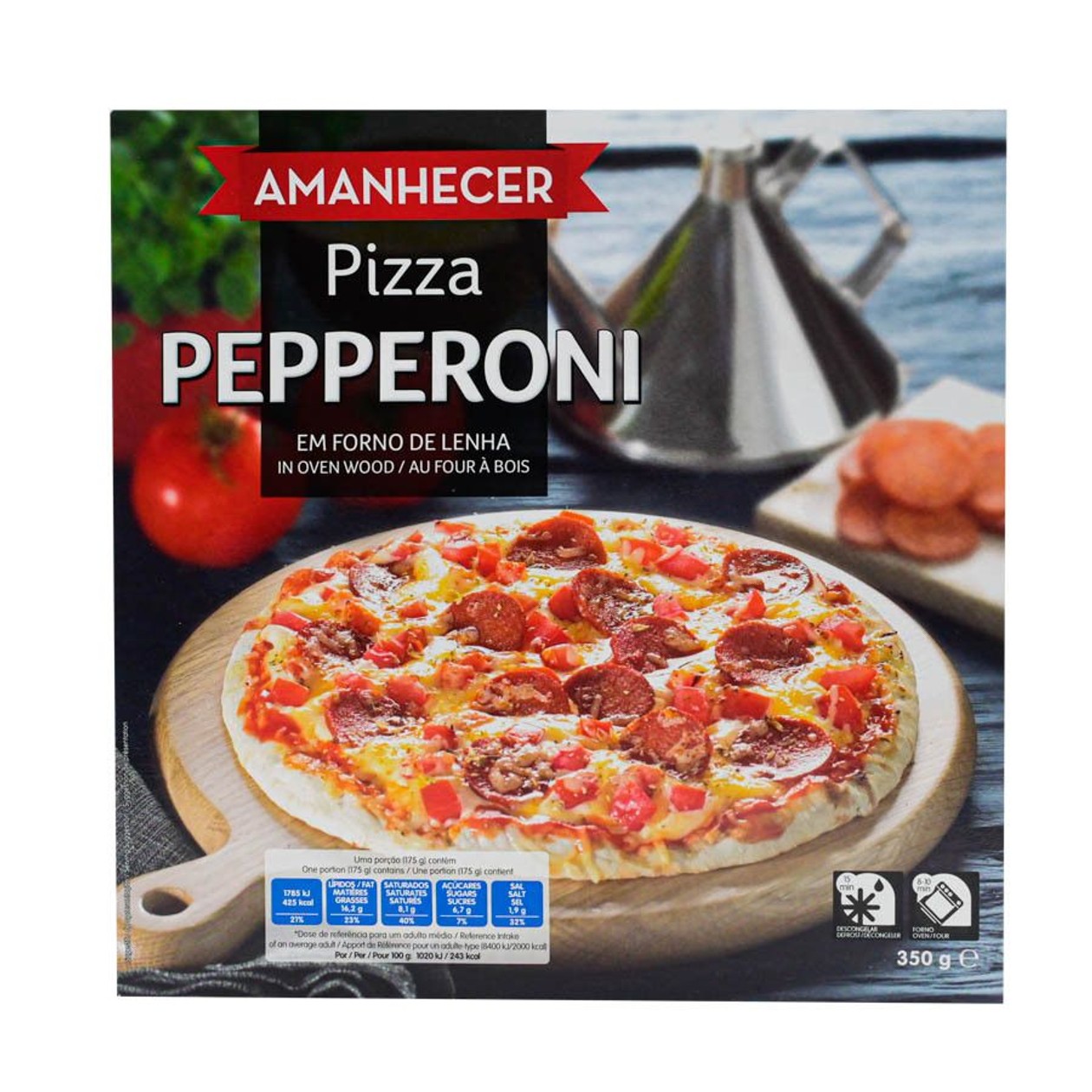 Pizza Forno Lenha Amanhecer Pepperoni Congelada 350 g