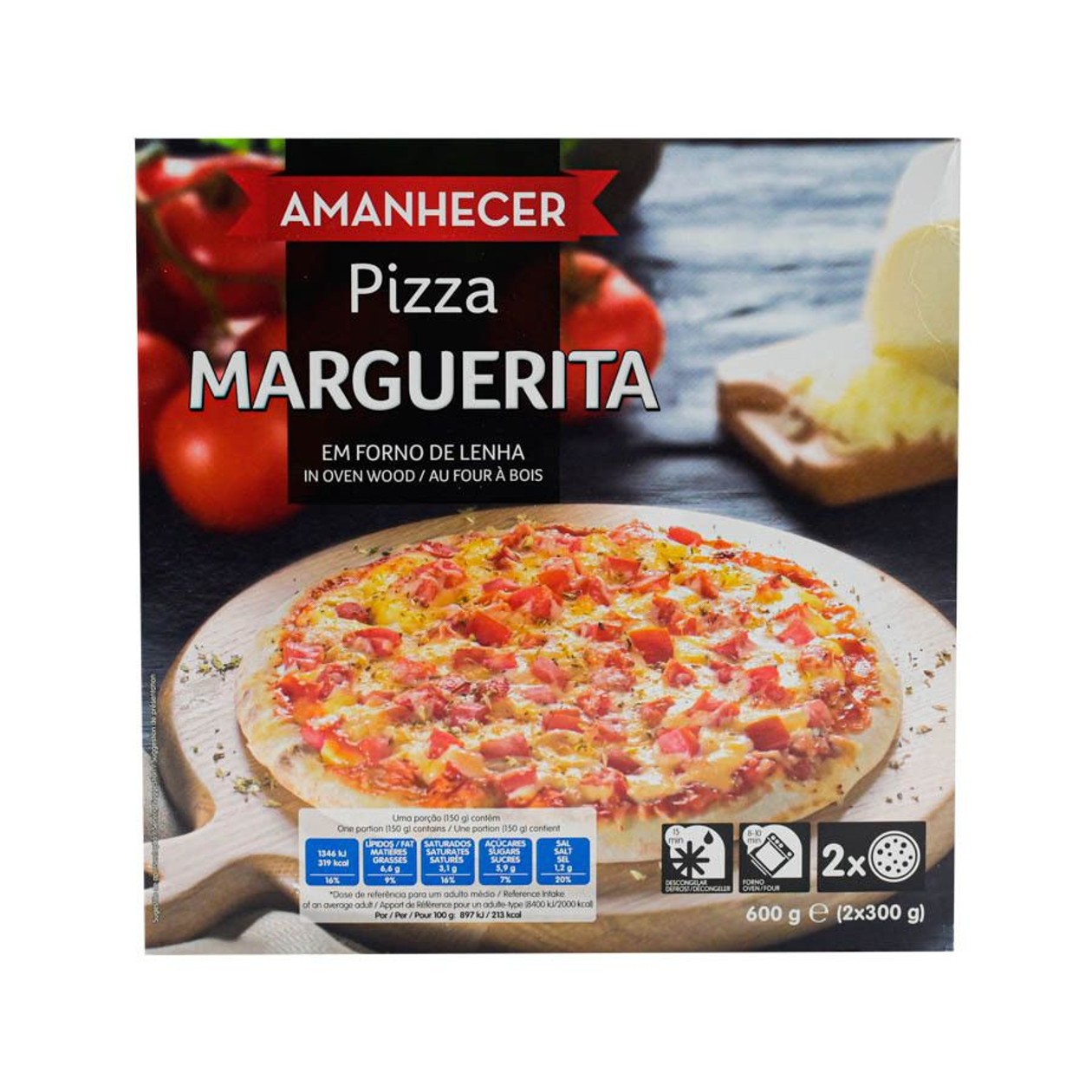 Pizza Forno Lenha Amanhecer Margarita Congelada 2 x 300 g