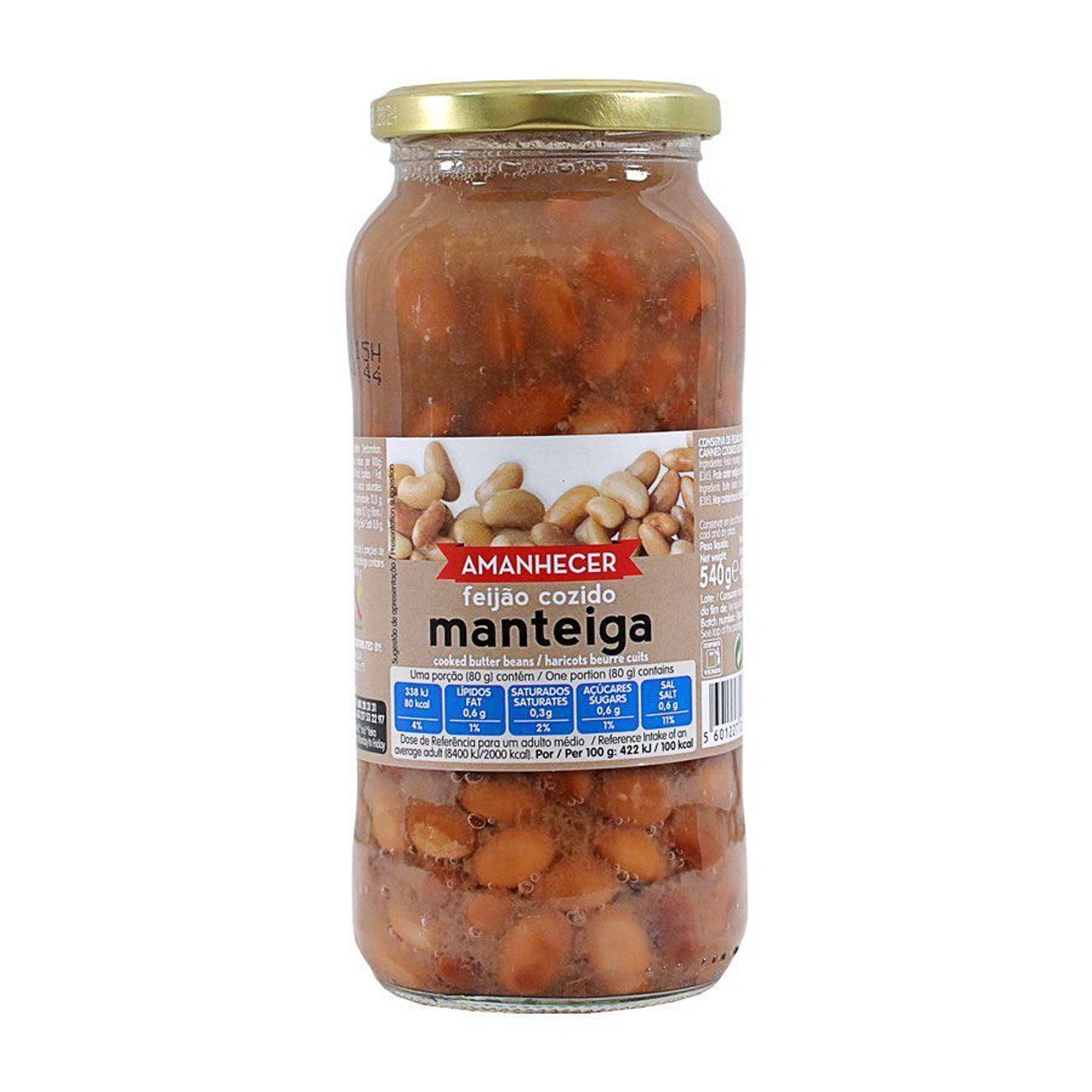 Feijão Manteiga Amanhecer Frasco 540 g