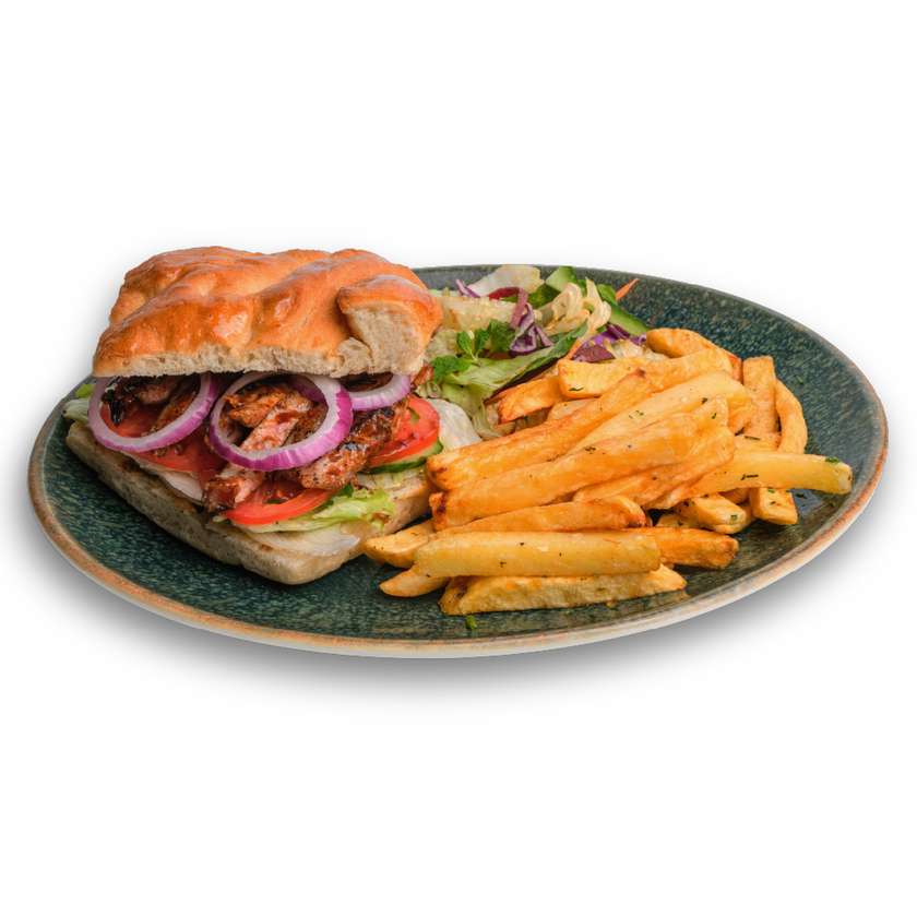 Bbq Chicken In Foccacia