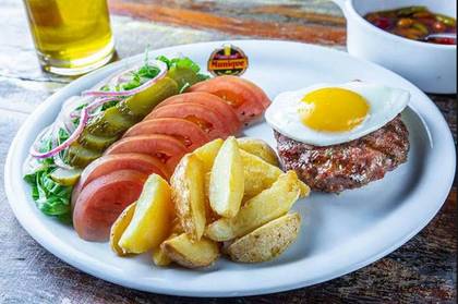 Hamburger on a Plate