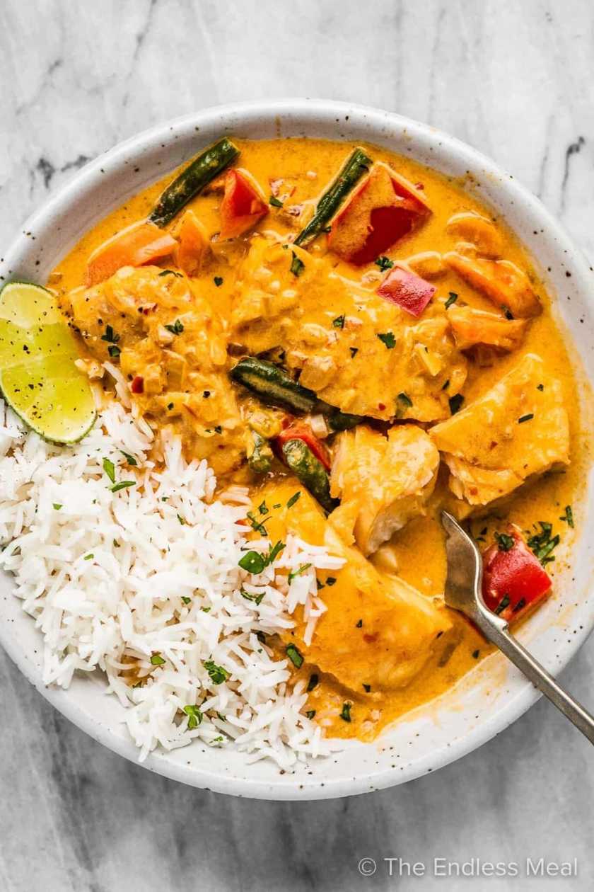 Stewed Fish in Coconut Sauce