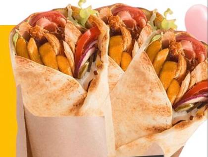 Flatbread Vegetable Shawarma