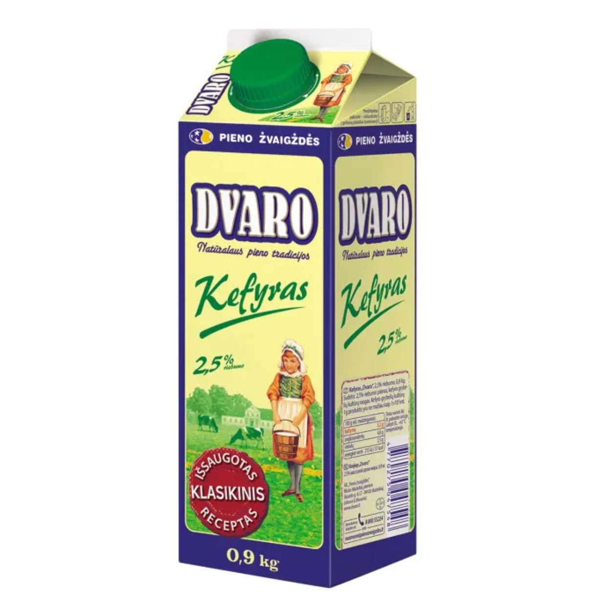 DVARO Kefir (2.5%), 0.9kg (expires soon)
