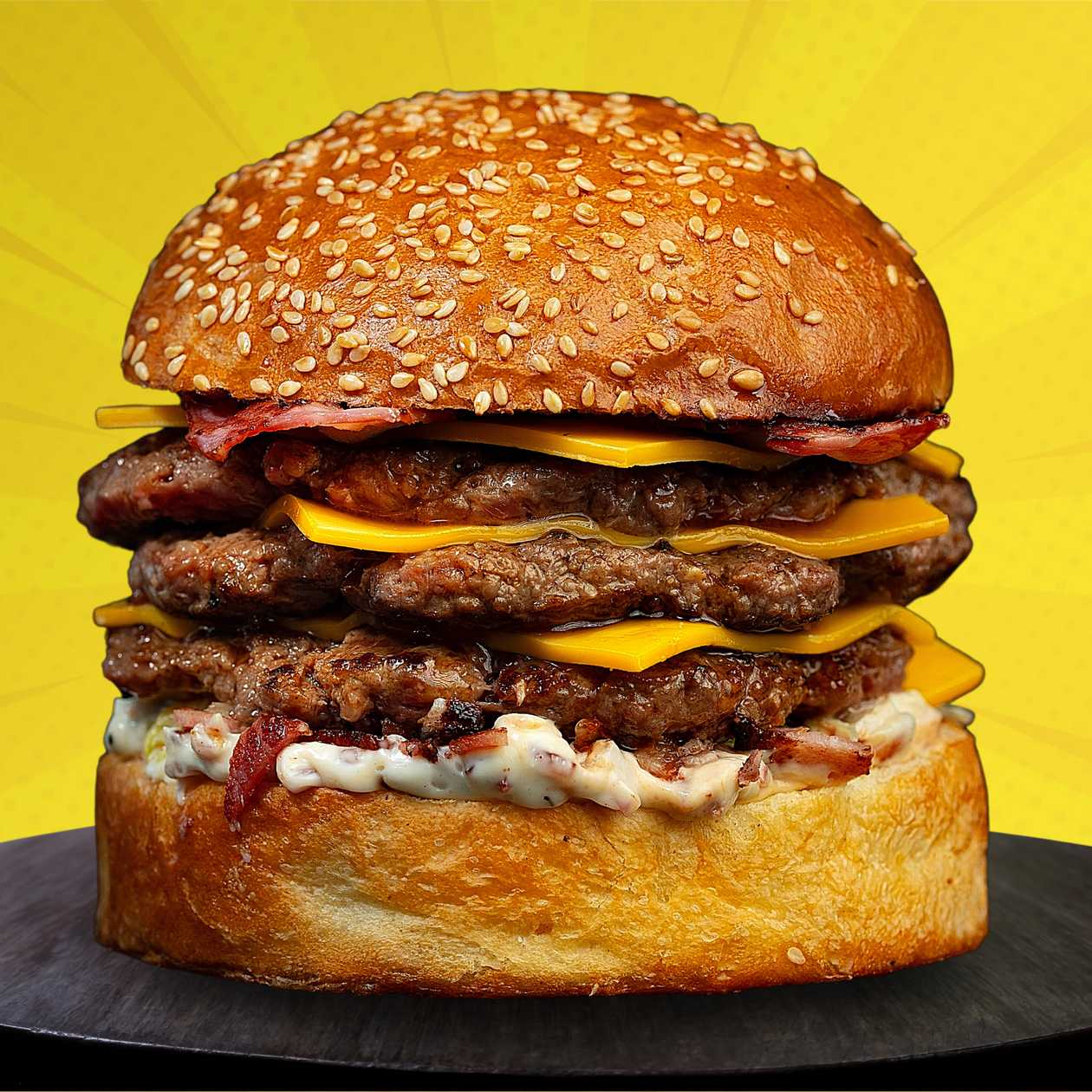 Burger Triplu Cheese
