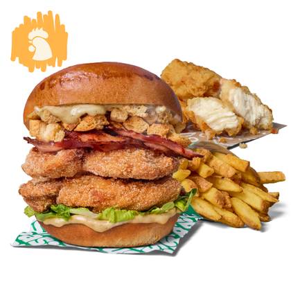 PODWÓJNY AVE CEZAR CHICKEN ZESTAW POWIĘKSZONY