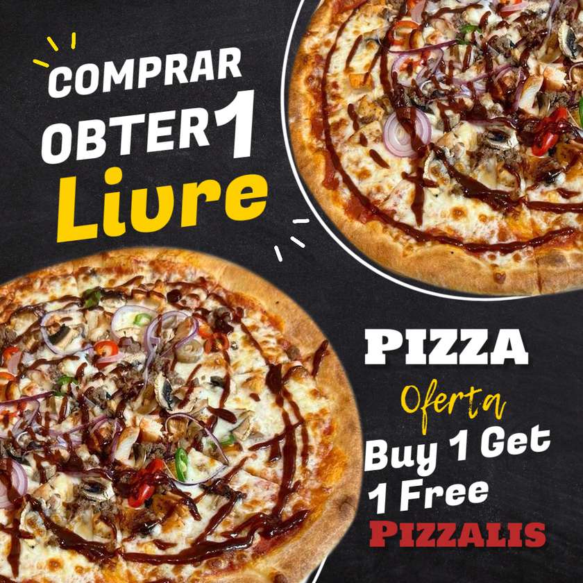 2 for 1 🎁Pizza Picante B.B.Q 🎁 Compra 1, Recebe 1 Grátis