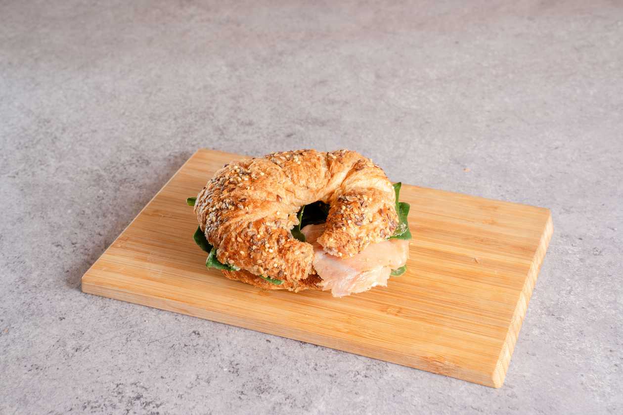 Multi Grain Croissant With Smoked Salmon & Cream Cheese