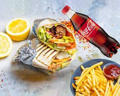 Beyond Meat Wrap + Fries + Drink