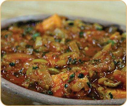 Chashushuli with salmon