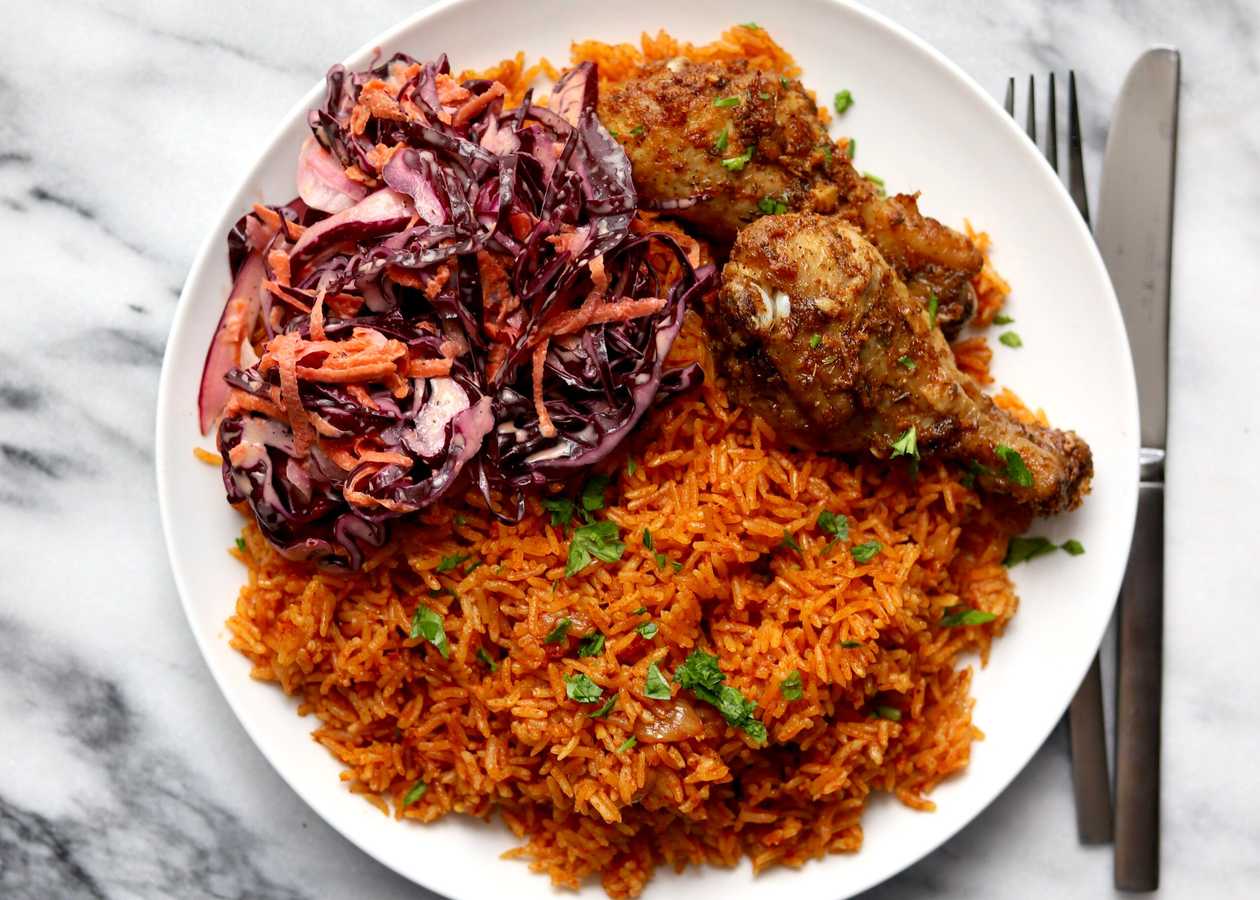 Jollof Rice with 2 pcs of Chicken