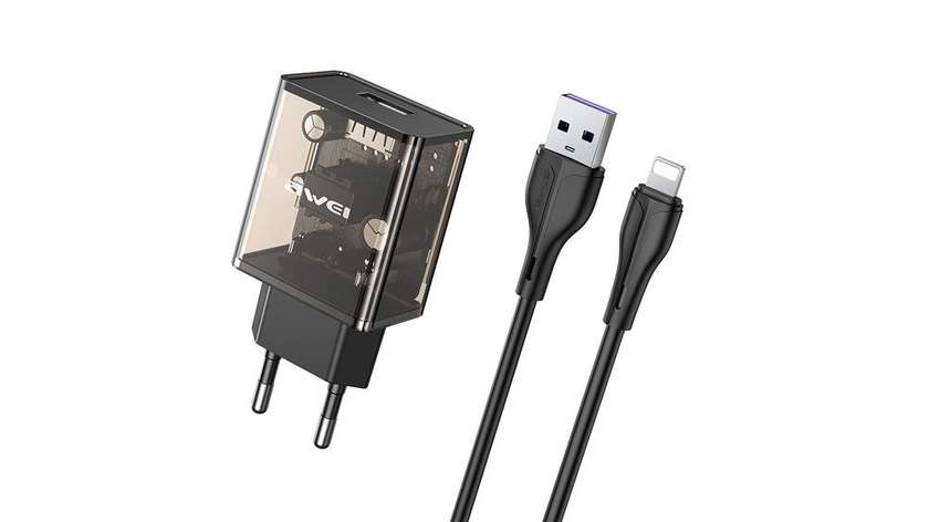 Awei Small Power Adapter & Cable USB to Lightning