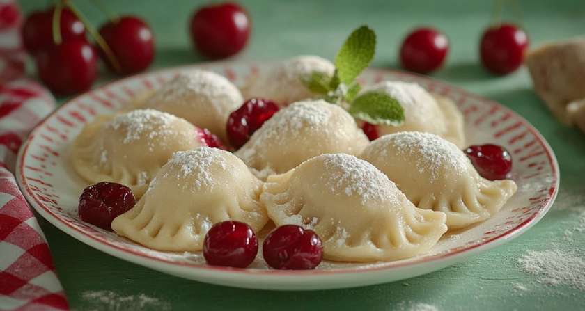 Pierogi z wiśnią