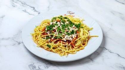 Spaghetti with Shrimp, Garlic, Olive Oil, and Chili Pepper