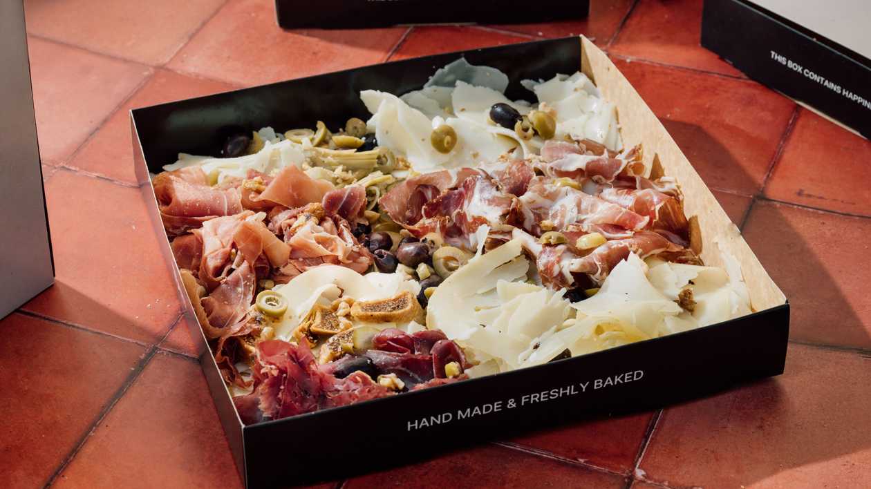 Classic Italian Charcuterie Board (Pistachio Pesto Focaccia Base)