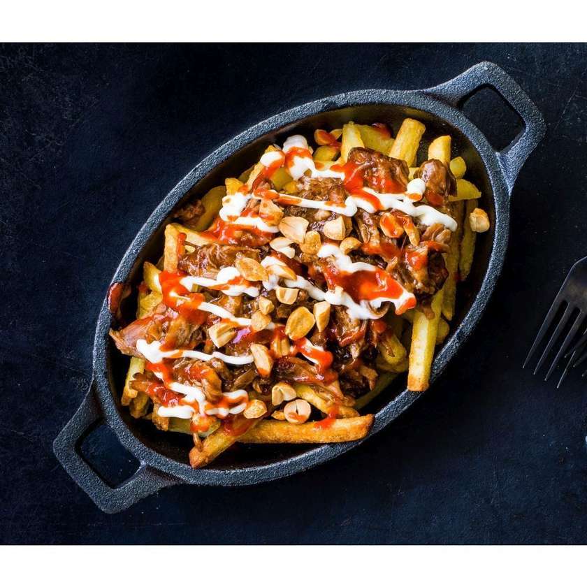Chips Ndani (Pork, Chicken Or Beef)