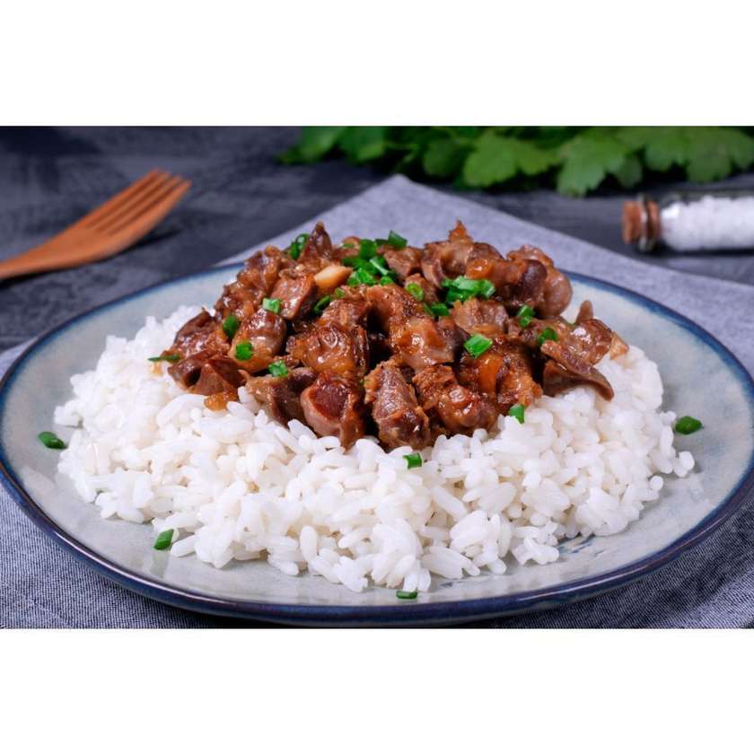 Gizzard Ugali, Chapati or Rice