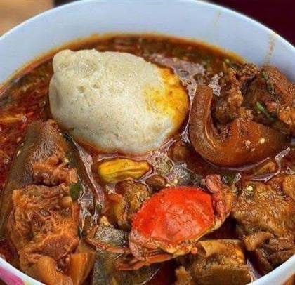 Banku with Okro stew