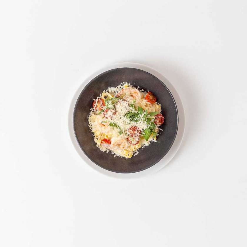 Tagliatelle z krewetkami