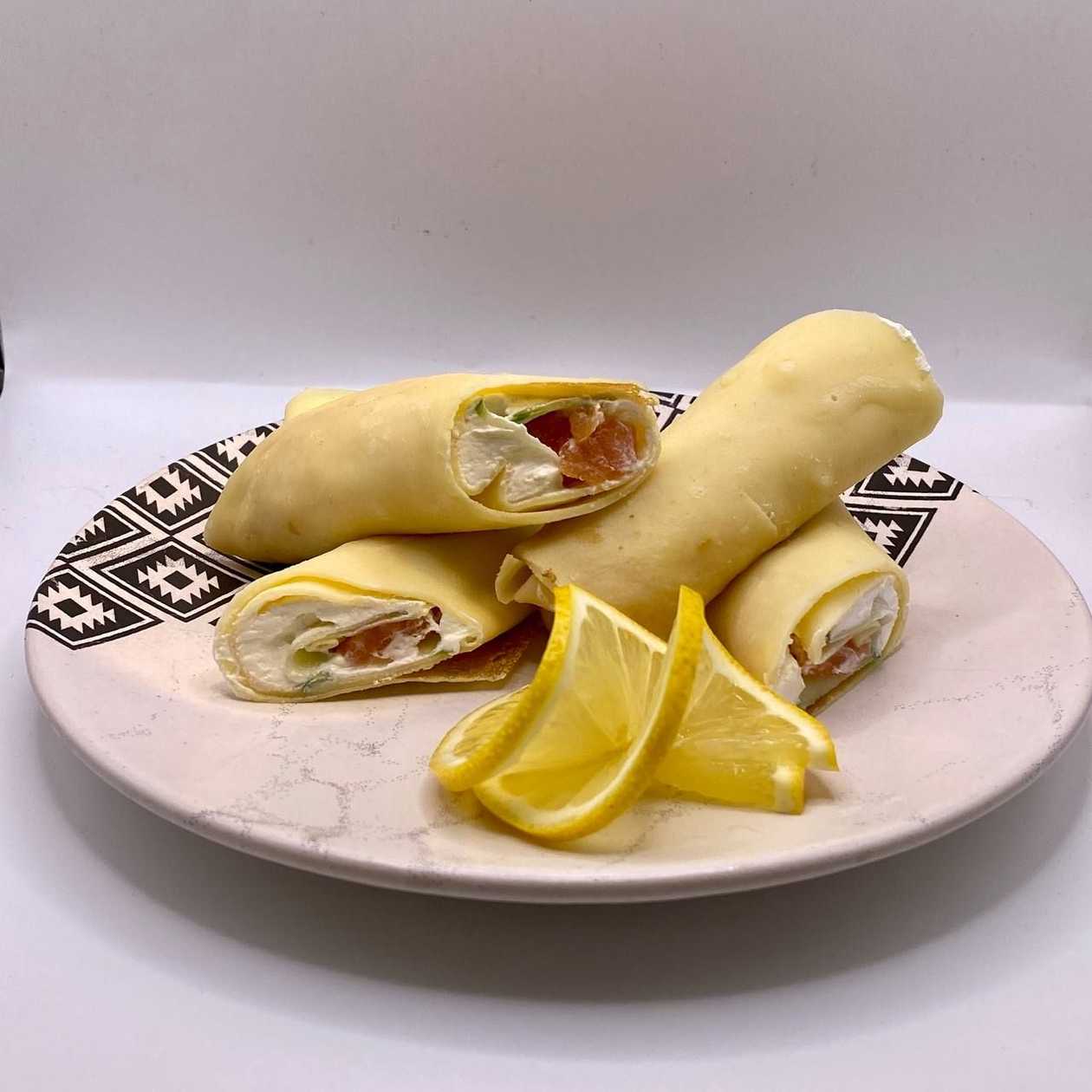 Crepes with salmon