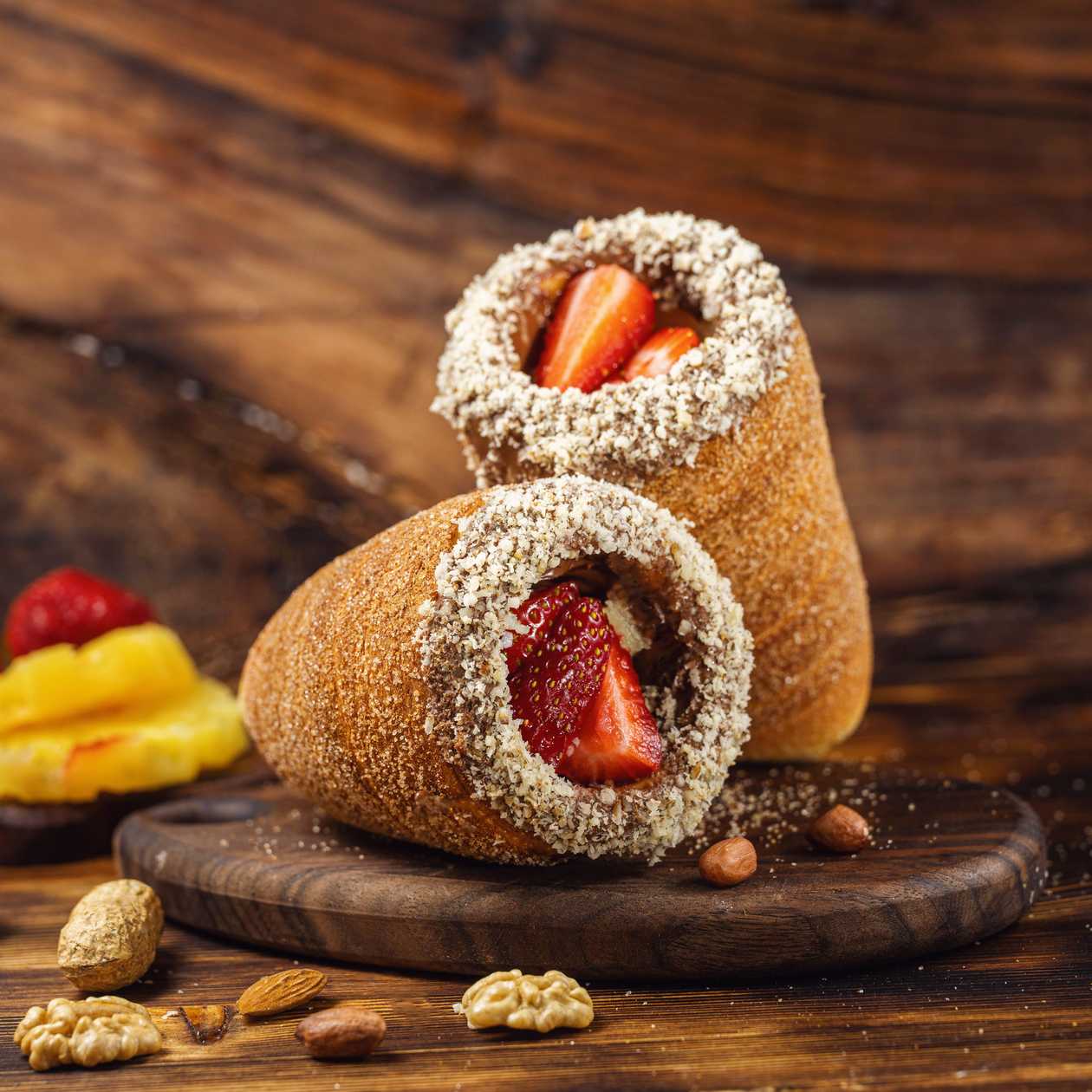 Chimney Cone with Chocolate, Fruits and Nuts