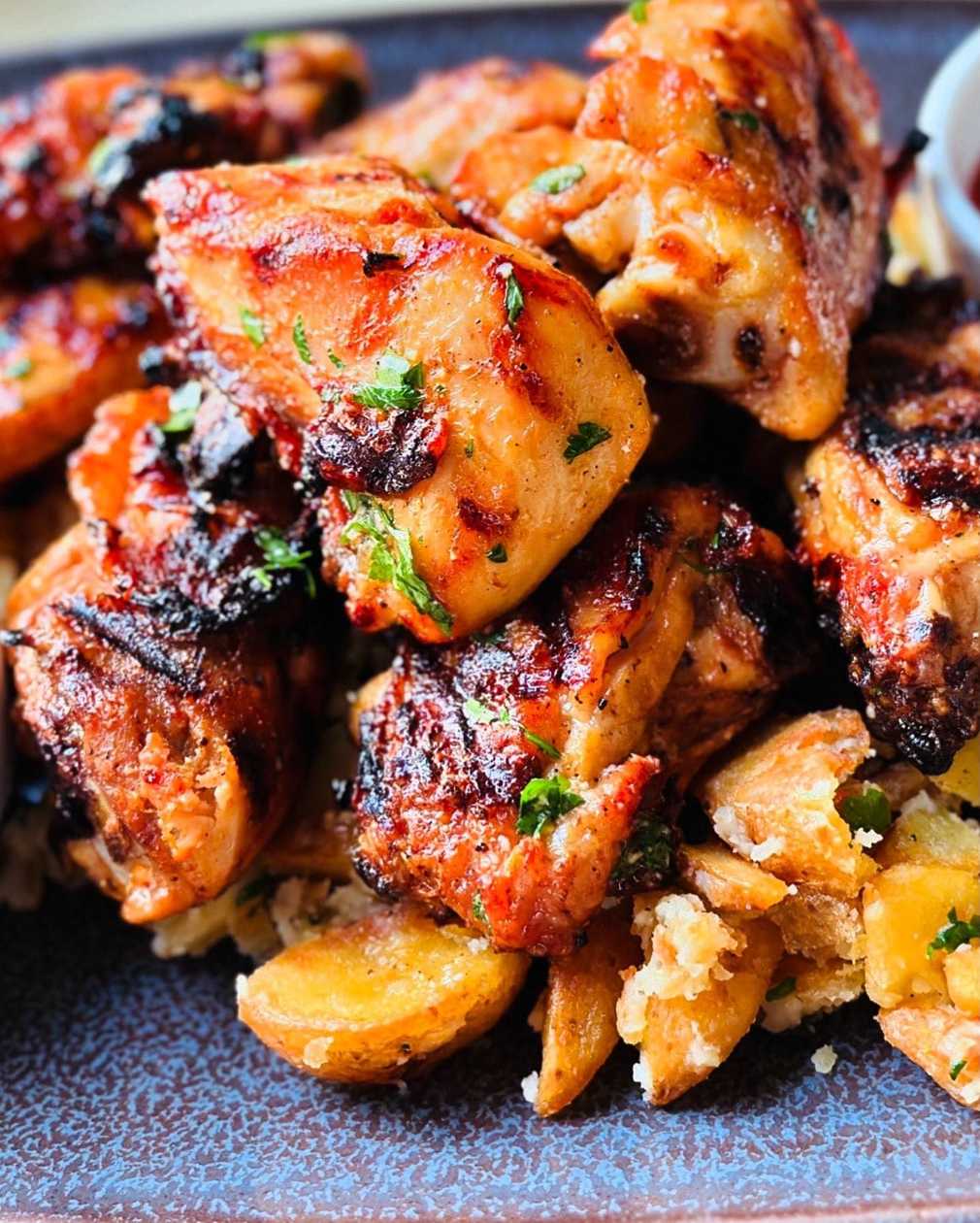 Spit-Roasted Chicken with Rustic Potatoes