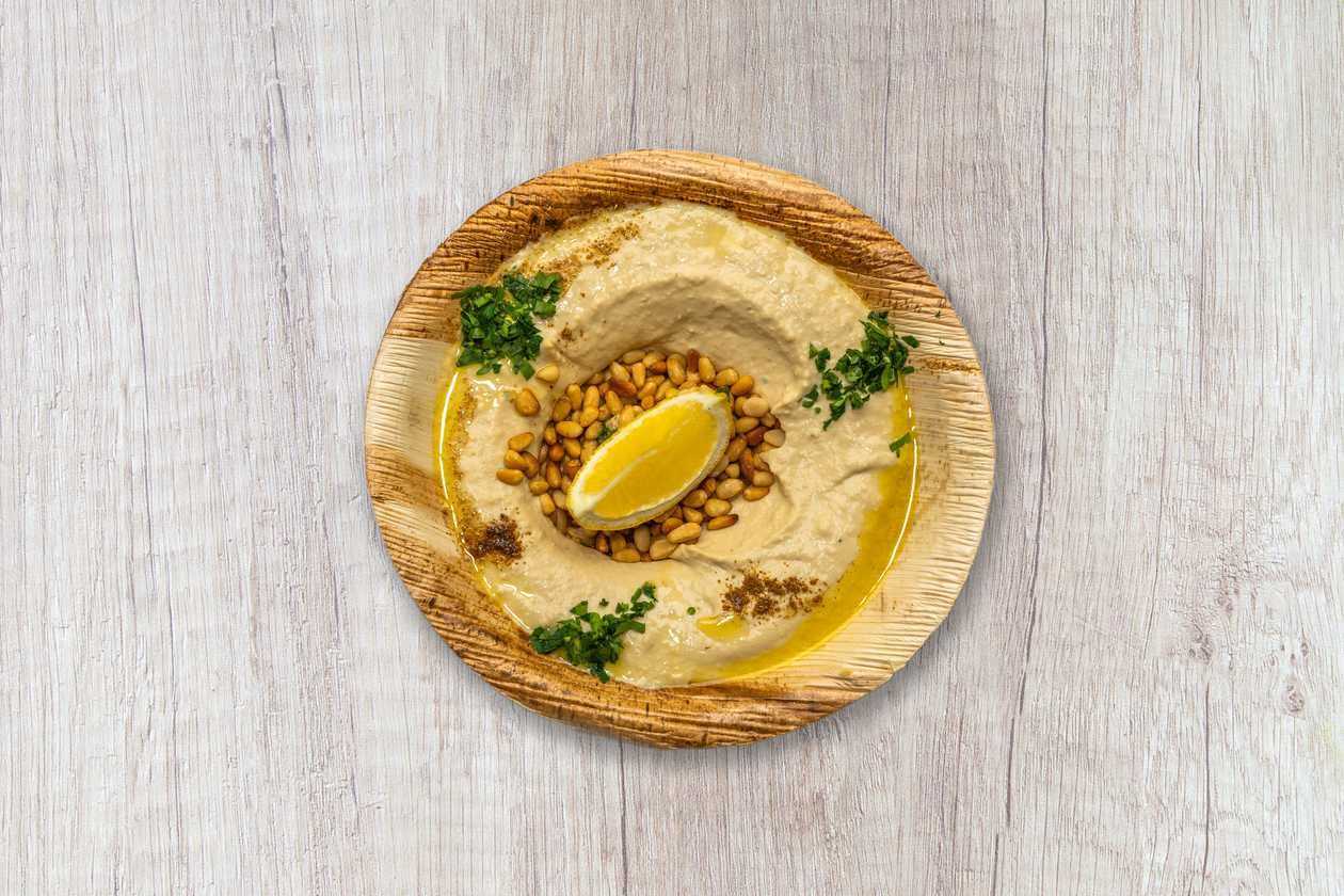 Hummus with Pine Nuts and Focaccia