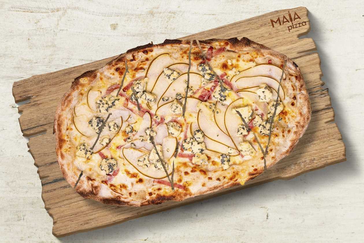 Pinsa Romana cu Pera și Gorgonzola